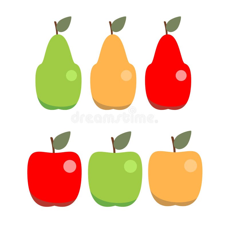 Apples and pears stock vector. Illustration of bright 168826261