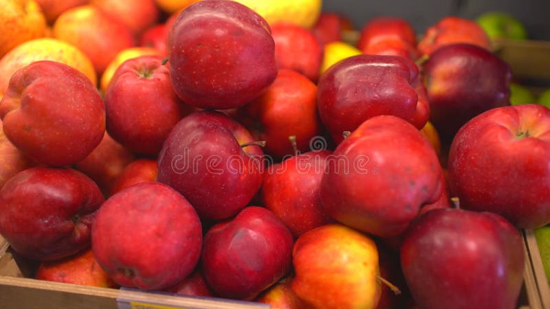 Apples. Red apples. Apple harvest. many apples. Apples on market stall