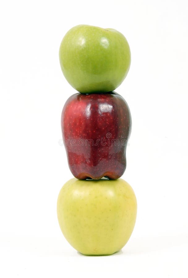 Apples Stacked on top of each other