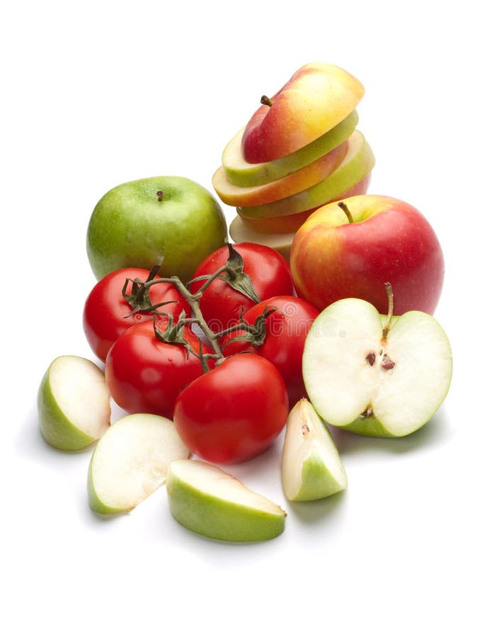 Apples and tomatoes stock image. Image of eating, gourmet 14239075