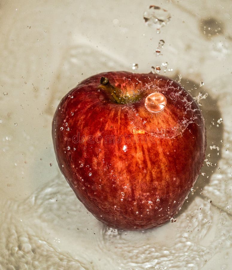 Apples in water stock image. Image of fresh, fitness 91472511