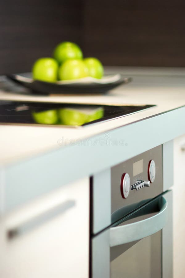 Apples on white kitchen s table
