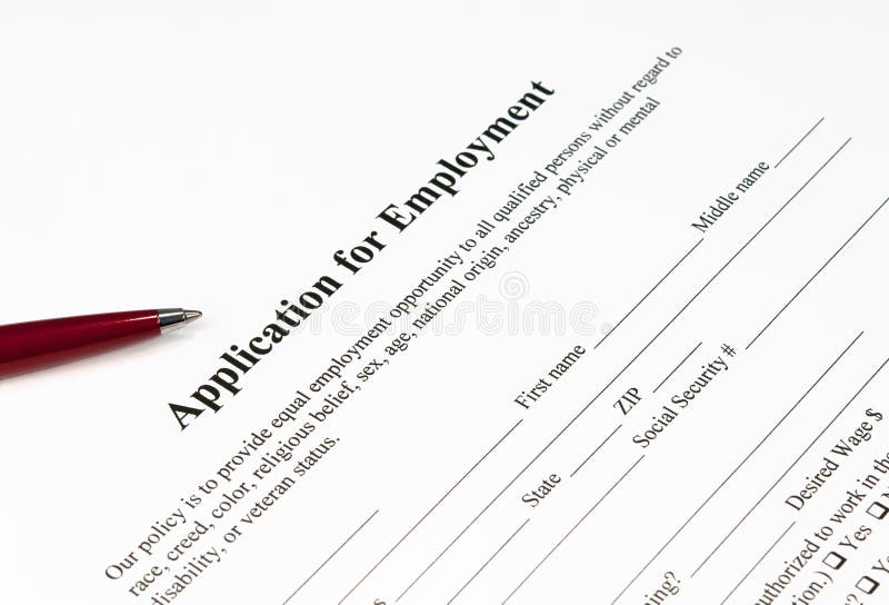 Application for employment royalty free stock images
