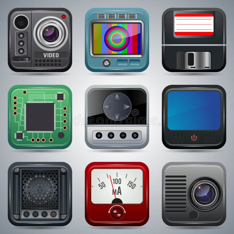 Application icons vector set