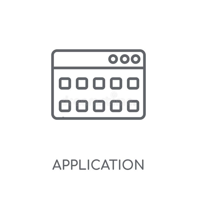 Application linear icon. Modern outline Application logo concept royalty free illustration