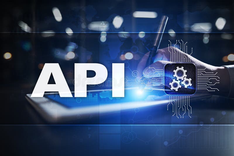 Application programming interface. API. Software development concept. stock image