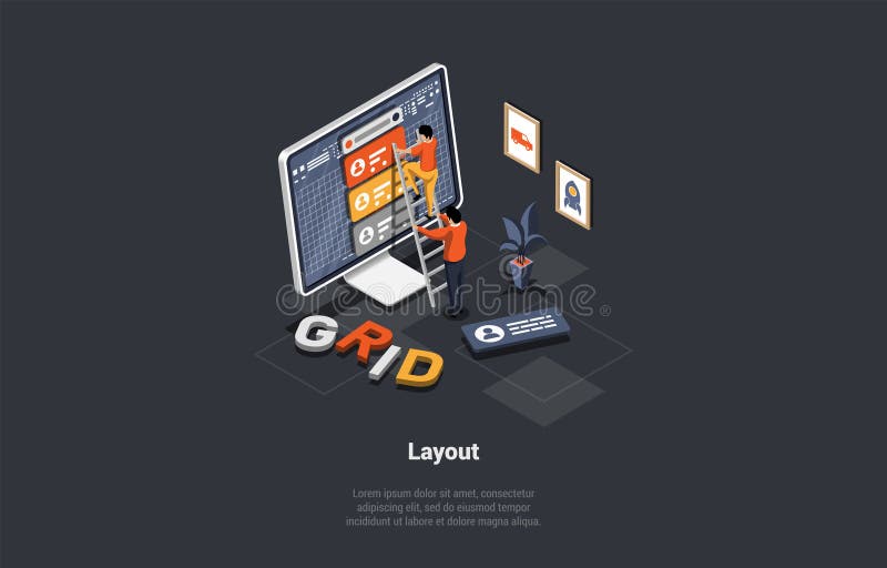 Application For Smartphone And PC With Analytics Data. Team Analyze Trends, Stats, Website, Software Development vector illustration