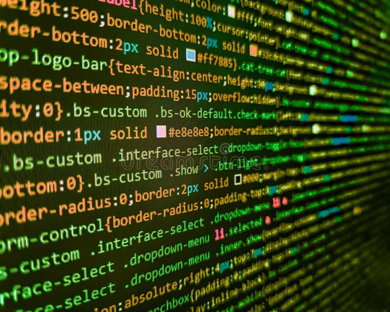 Applicazioni frontali nel concetto di colore. concetto ai tensorflow. programmazione di un concetto di algoritmo astratto del flus fotografia stock libera da diritti