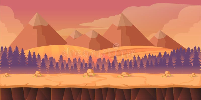 Applikation för modig bakgrund för skog 2d vektor illustrationer Applikation för modig bakgrund för skog 2d vektor illustrationer