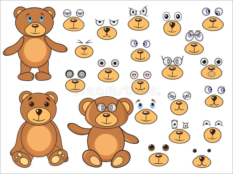 Applique, Body Parts of a Bear in the Vector EPS Stock Vector