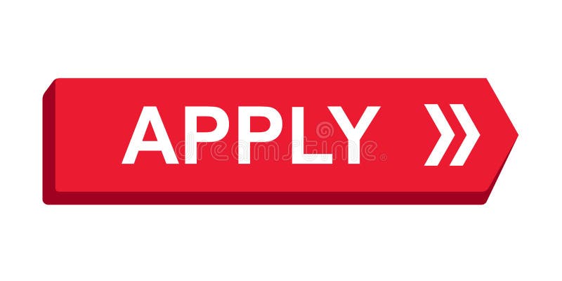 Apply here button. Apply now web button - computer generated illustration on isolated white background