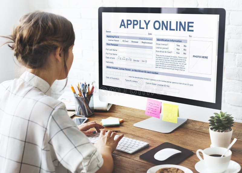 Apply Online Application Form Recruitment Concept royalty free stock photography