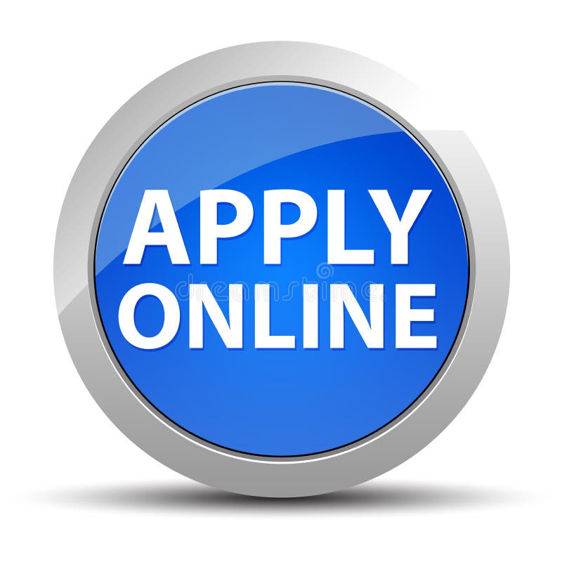 Apply Online blue round button royalty free illustration Apply Online blue round button royalty free illustration