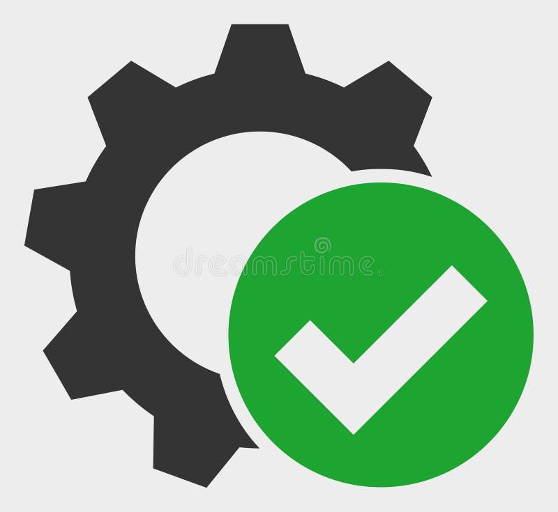 Apply Settings Gear Raster Icon Illustration royalty free illustration