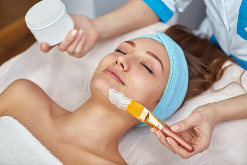 Applying Facial Mask in a Beauty Salon Stock Photo Image of salon