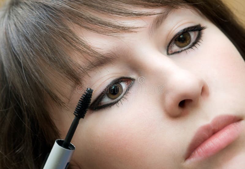 Applying Mascara Stock Image Image Of Eyelash Woman 4985667 