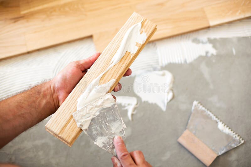 Applying Wood Glue Floor Stock Photos Free & RoyaltyFree Stock