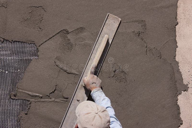 Applying stucco stock image. Image of stucco, structure 14192455