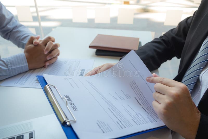 Applying for work, presenting yourself to executives, and applying for business royalty free stock photography