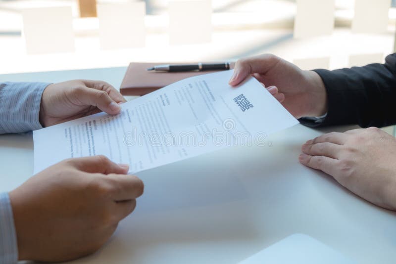 Applying for work, presenting yourself to executives, and applying for business royalty free stock photos