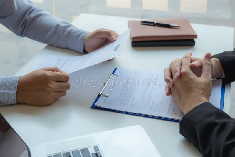 Applying for work, presenting yourself to executives, and applying for business royalty free stock photo