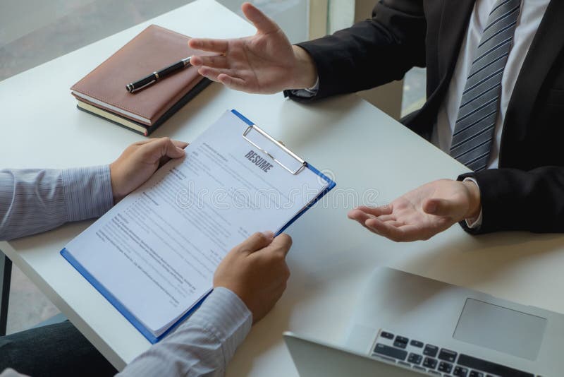 Applying for work, presenting yourself to executives, and applying for business royalty free stock photo