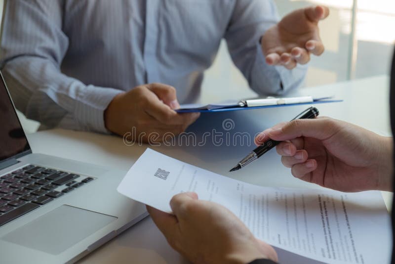 Applying for work, presenting yourself to executives, and applying for business royalty free stock photo