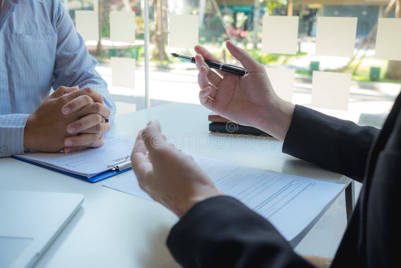 Applying for work, presenting yourself to executives, and applying for business stock photography