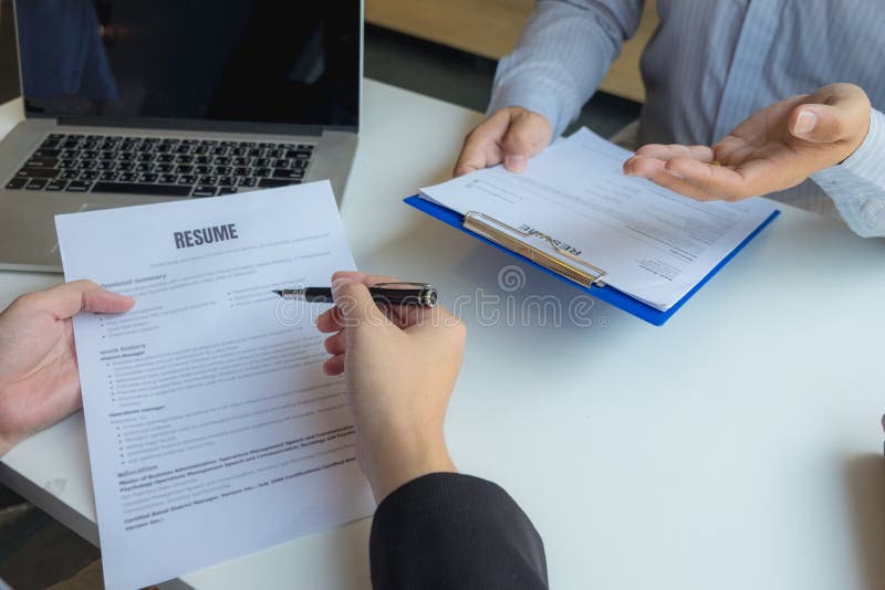 Applying for work, presenting yourself to executives, and applying for business royalty free stock photography