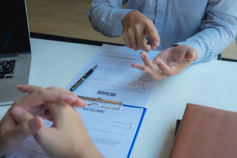 Applying for work, presenting yourself to executives, and applying for business stock image