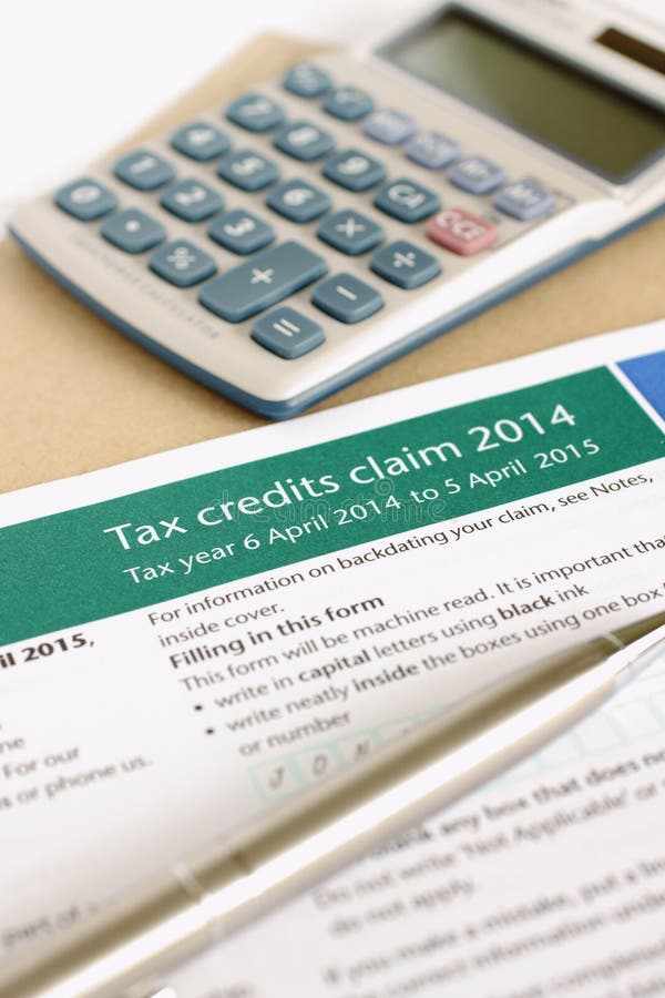 Applying For Working Tax Credit Stock Image Image Of Calculator credit-application-form-in-word-and-pdf-formats