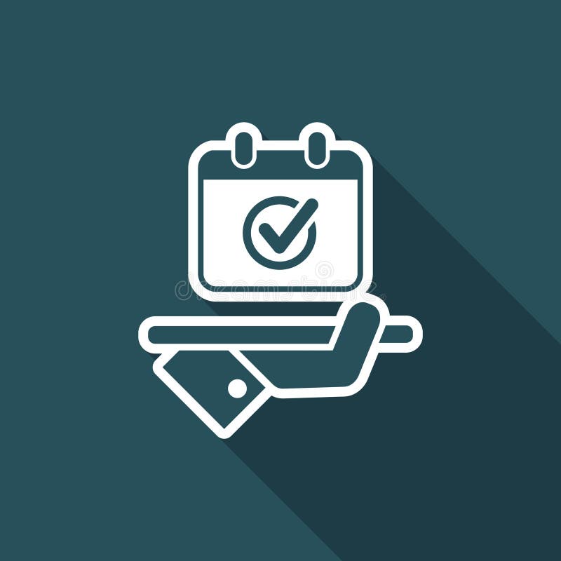 Appointment checking - Vector web icon vector illustration