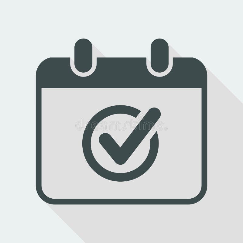 Appointment date check - Minimal vector icon stock illustration
