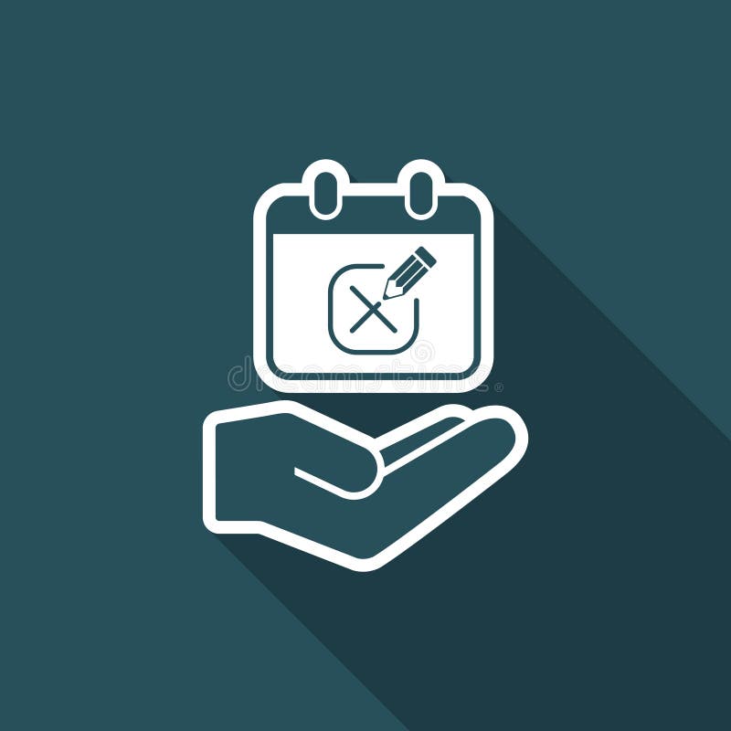 Appointment date check - Minimal vector icon stock illustration