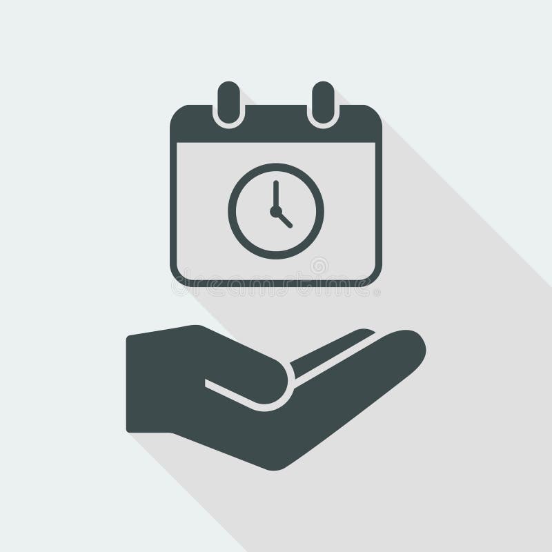 Appointment date and hour - Minimal vector icon vector illustration