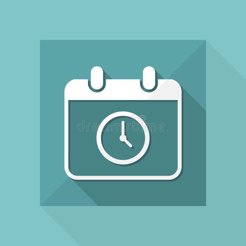 Appointment date and hour - Minimal vector icon royalty free illustration