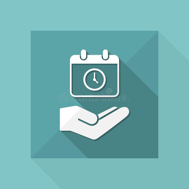 Appointment date and hour - Minimal vector icon stock illustration