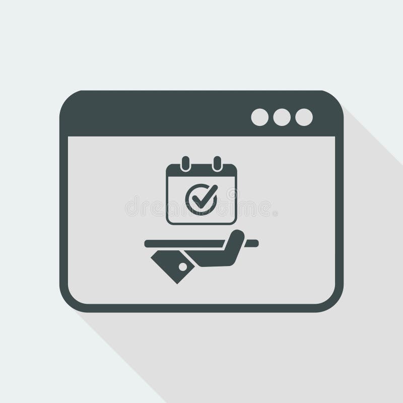 Appointment date online - Vector flat icon vector illustration