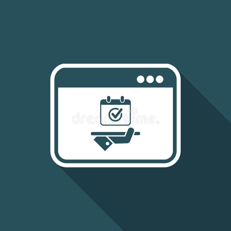 Appointment date online - Vector flat icon stock illustration