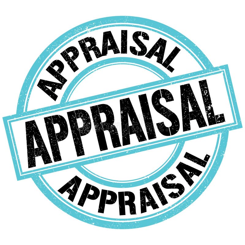 APPRAISAL Text on Blueblack Round Stamp Sign Stock Illustration