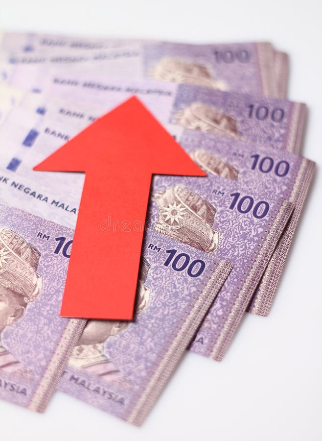 Appreciation of the Malaysian Ringgit stock photos