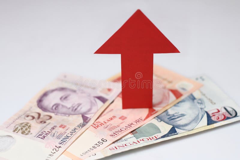 Appreciation of the Singapore dollar stock image