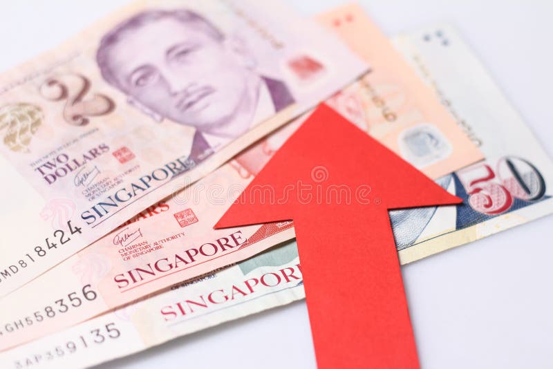 Appreciation of the Singapore dollar royalty free stock photography
