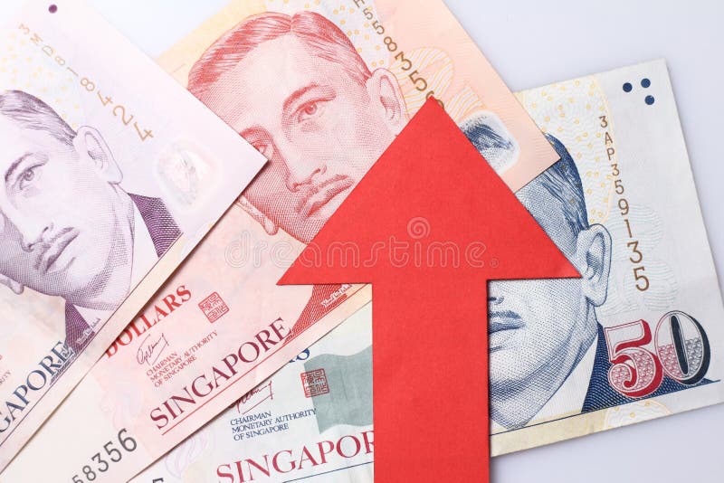 Appreciation of the Singapore dollar stock photos