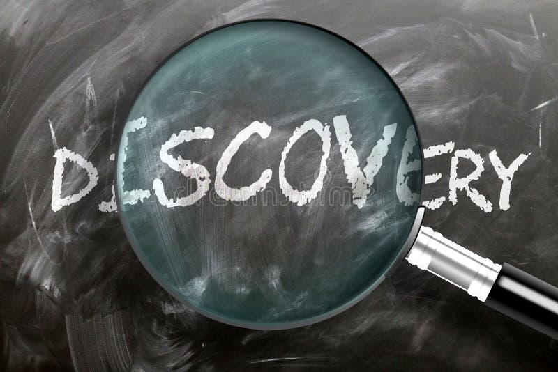 Apprendre, étudier et inspecter la découverte - image d'une loupe élargissant la découverte de mots, symbolise la recherche, l'ex image libre de droits Apprendre, étudier et inspecter la découverte - image d'une loupe élargissant la découverte de mots, symbolise la recherche, l'ex image libre de droits