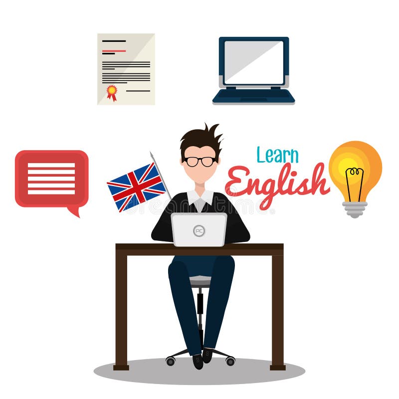 Apprenez La Conception De L'anglais Illustration Stock Illustration