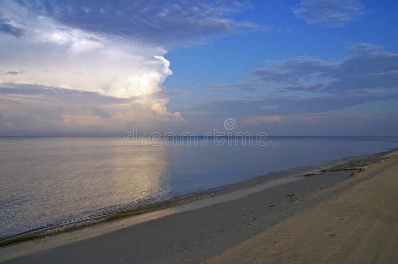 Approaching storm at sunrise