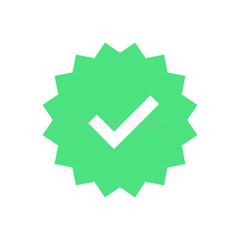 Approved Icon. Profile Verification. Accept Badge. Quality Icon. Check  Mark. Sticker with Tick. Vector Illustration. Stock Vector - Illustration  of checkmark, poll: 128840911