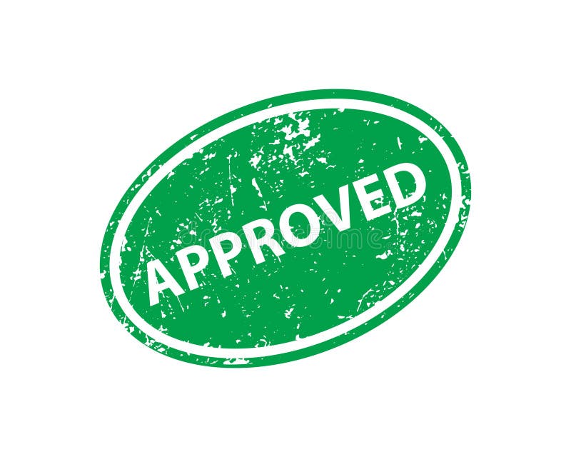 Approved Sign Sticker. Stamp Vector Texture Stock Vector Illustration