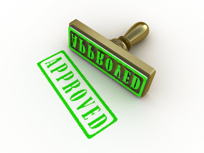 Approved Stamp Stock Images Image 33429954